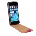iPhone SE 5 5s - Genuine Leather Up Down Flip Protective Phone Cover Case - Rose